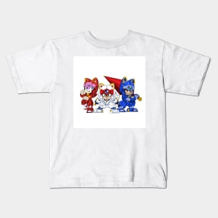 samurai pizza cats ecopop art in japan style wallpaper Kids T-Shirt